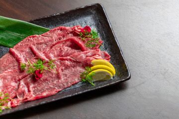 A5黒毛和牛の薄切り