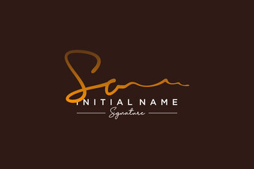 Initial SO signature logo template vector. Hand drawn Calligraphy lettering Vector illustration.