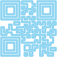 qr code neon icon