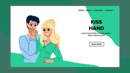 kiss hand vector. family woman, girl happy, respect adult, people love, cheerful beautiful life kiss hand character. people flat cartoon illustration