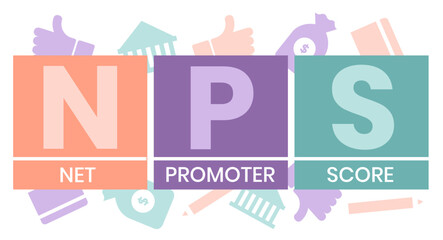 NPS - Net Promoter Score acronym, business concept background