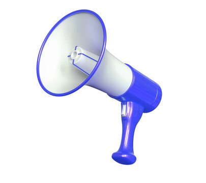 MEGAFONE AZUL 3D PARA COMPOSI&Ccedil;&Atilde;O