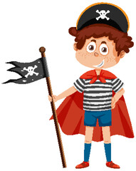 A boy in pirate costume