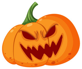 Halloween pumpkin cartoon style