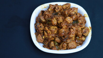 Masala Soya Chunk Curry made using Soyabean nuggets and spices - protein rich food from India