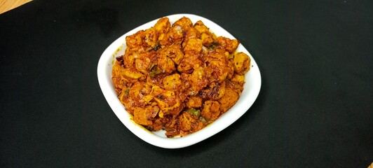 Masala Soya Chunk Curry made using Soyabean nuggets and spices - protein rich food from India