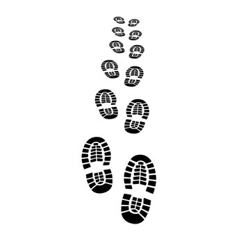 Foot trail vector icon image