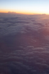 Clouds from an airplane window