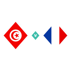 Fototapeta premium tunisia france football world 2022 match