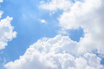 blue sky with white clouds scenery  beautiful rural nature