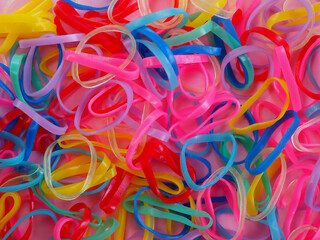 Colorful rubber band for weaving accessories