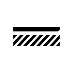 warning stripe symbol for icon design