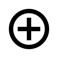 type o positive symbol for icon design