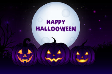 Scary happy halloween day design background vector