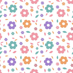 Floral seamless pattern on white background for decoration , design