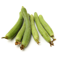 fresh loofah on the white background