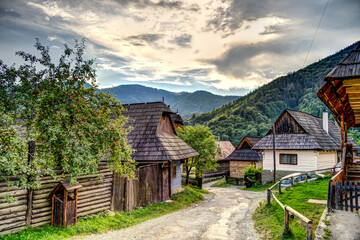 Fototapeta na wymiar Vlkolinec, Slovakia, HDR Image