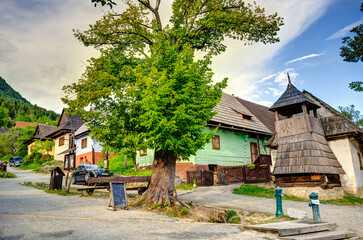 Fototapeta na wymiar Vlkolinec, Slovakia, HDR Image