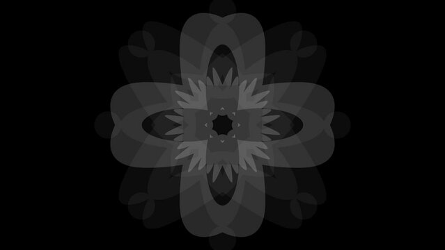 loop animation white pattern black background. 2d motion