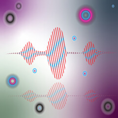 audio waveform with happy color accuracy
