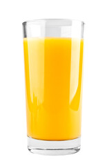Glass of orange juice isolated on transparent background. Png - obrazy, fototapety, plakaty