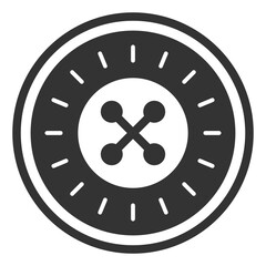 Roulette in the casino - icon, illustration on white background, glyph style