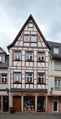 Fototapeta na wymiar Historical Building in the Old Town of Mainz, the Capital City of Rhine Land - Palatinate
