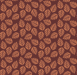 Seamless pattern of autumn leaves.