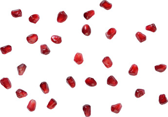 PNG. Pomegranate berries isolated on transparent background
