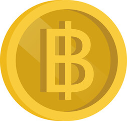 Shiny Gold Bitcoin Vector Illustration