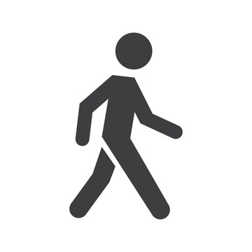 Walking man icon. People walk sign on white background