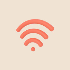 Wifi 3d render icon. 3D illustrations.