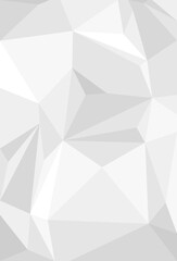 Fototapeta premium Triangular mosaic. Polygonal light white and gray background. Geometric shapes. Vector illustration.