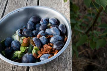 Composting : kitchen waste recycling in composter, sorting and bio fertilizer