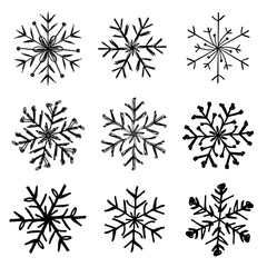 set of snowflakes