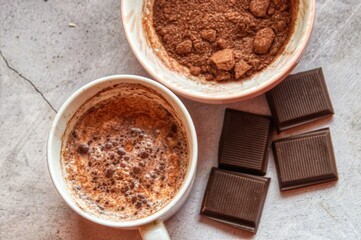 cup of coffee with chocolate