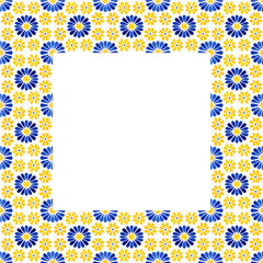 Square Portuguese Azulejos Tile Frame Border
