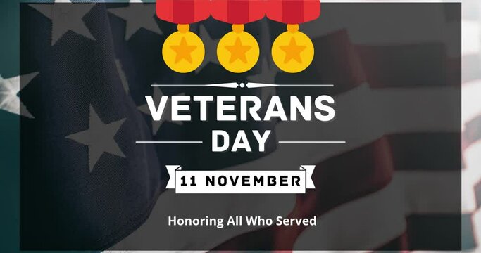 Veterans Day. Honoring all who served. November 11. Happy Veteran Day 4k HD Animation Video. American Veterans Day video. Happy Veteran Day.