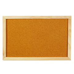Empty cork board on transparent background
