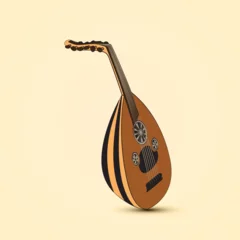 Deurstickers Turkish and Arabic instrument Oud. Vector illustration. © Murat İrfan Yalçın