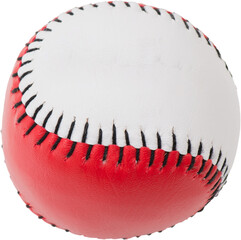 Baseball aus hartem Leder als Freisteller png auf Transparenten Hintergrund freigestellt