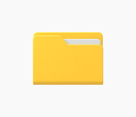 3d Realistic data folder icon vector illustration.