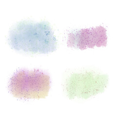 Watercolor vector clouds for background