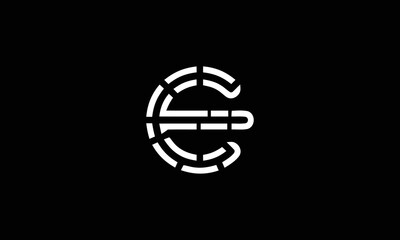  initial CE, E logo design vector  - obrazy, fototapety, plakaty