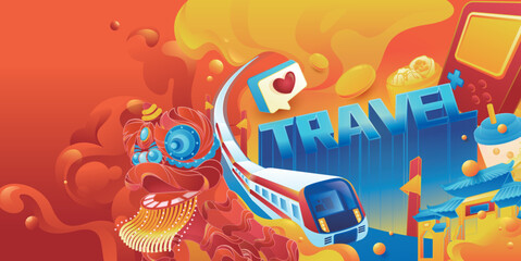 colorful cultural journey illustration