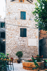 Fototapeta na wymiar Architecture of old town of Sibenik, Croatia