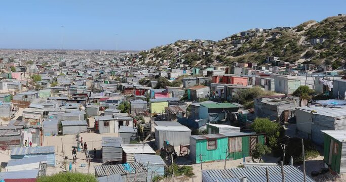 Over looking khayelitsha growing township with Table mountain in the background. 