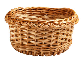 wicker basket isolated on white. the entire image in sharpness. - obrazy, fototapety, plakaty