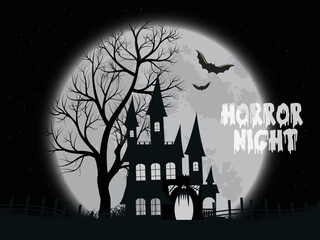 Happy halloween background design with vector illustration