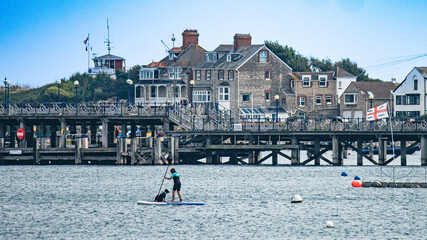 Paddleboarding with a dog